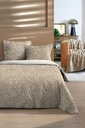 Parure housse de couette luanda beige 240x220 cm