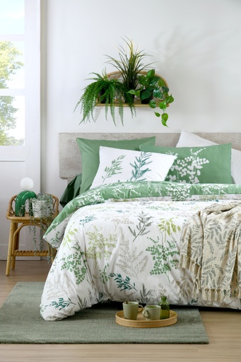 Housse de couette sylvana vert 240x220 cm