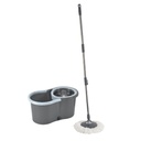 Set mop essorage automatique bac metal seau plastique 12,5l anthracite