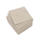 Set de 40 serviettes cocktail microgaufrées 2 plis 25x25cm lin