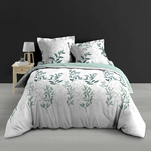Parure 3 p. 240 x 220 cm percale imp. 78 fils allover wendy