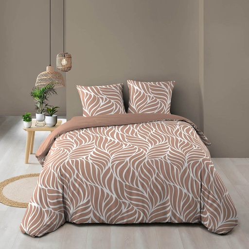 Parure 3 p. 240 x 220 cm imprime 57 fils allover morgane mocha