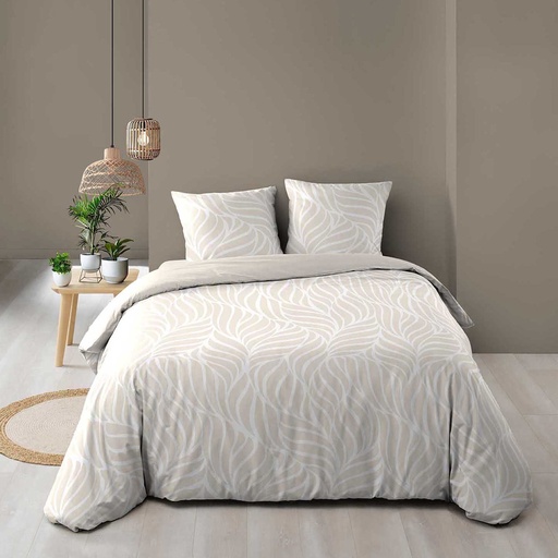 Parure 3 p. 240 x 220 cm imprime 57 fils allover morgane naturel