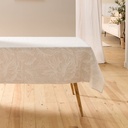 Nappe rectangle 140 x 240 cm polycoton imprime effet lin lorenza
