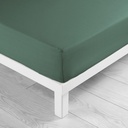 Drap housse 2 personnes 180 x 200 cm uni 57 fils lina cedre