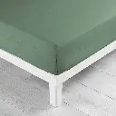 Drap housse 2 personnes 140 x 190 cm uni 57 fils lina cedre