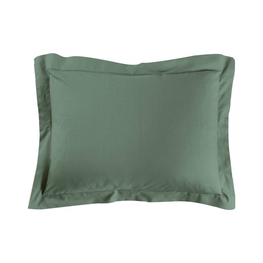 Taie d'oreiller vp 50 x 70 cm uni 57 fils lina cedre +point bourdon
