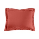 Taie d'oreiller vp 50 x 70 cm uni 57 fils lina terracotta +point bourdon