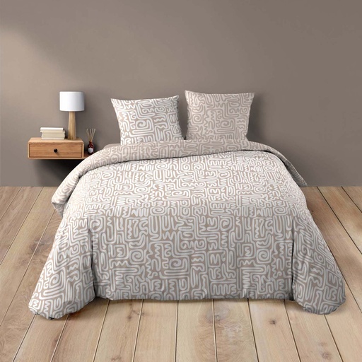 Parure 3 p. 240 x 220 cm imprime 42 fils allover arcane