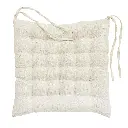Assise matelassee 38 x 38 cm effet lin tisse nando naturel
