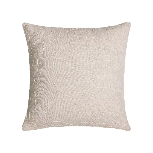 Coussin dehoussable compresse 45 x 45 cm polycoton uni+fantaisie cirana