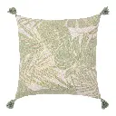Coussin dehous. compr. pompons 45 x 45 cm polycoton imprime metallise alanis