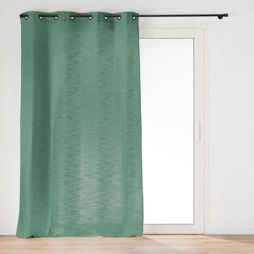 Rideau a oeillets 140 x 260 cm effet lin tisse nando cedre