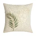 Coussin dehous. compr. 45x45 cm polycoton imp. metallise isadora sauge des place