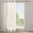 Panneau a oeillets 140 x 240 cm effet lin tisse yoko naturel