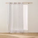 Panneau a oeillets 140 x 240 cm voile sable applique metallise angeline