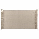 Tapis rectangle a franges 50 x 80 cm coton/polyester tisse pietro
