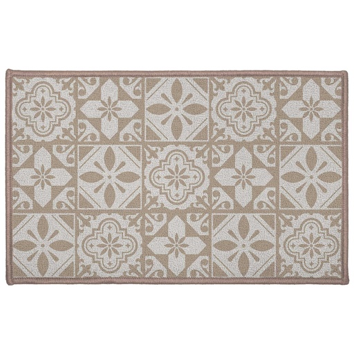 Tapis rectangle 50 x 80 cm bouclette imprimee constantine naturel