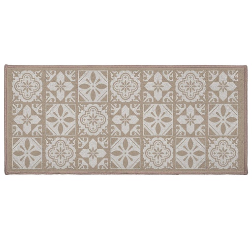 Tapis rectangle 50 x 120 cm bouclette imprimee constantine naturel