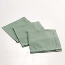 Serviette de table x3 pcs 40 x 40 cm coton uni charline cedre