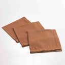 Serviette de table x3 pcs 40 x 40 cm coton uni charline mocha