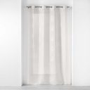 Panneau a oeillets 140 x 240 cm effet lin tisse brode sonata naturel