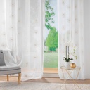Panneau a oeillets 140 x 240 cm voile sable brode metallise sublimini or