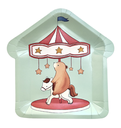 Assiettes forme maison motif carrousel x10