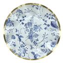 Assiettes rondes motifs floral x10