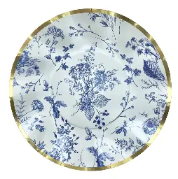 Assiettes rondes motifs floral x10