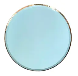 Lot de 10 assiettes rondes uni bleue