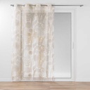 Panneau a oeillets 140 x 240 cm voile sable imprime metallise melisse