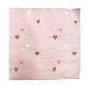 Serviettes motifs coeurs x20