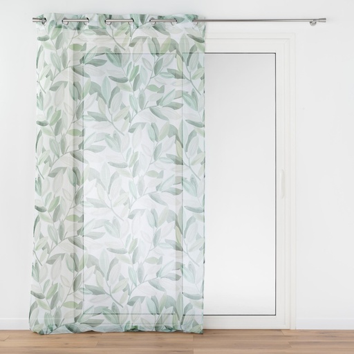 Panneau a oeillets 140 x 240 cm voile sable imprime eleonore