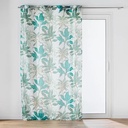 Panneau a oeillets 135 x 240 cm luminette imprimee metallisee vayana emeraude