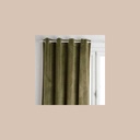 Rideau occultant vel kaki 140x260
