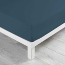 Dh 2 personnes 140 x 190 cm uni 57 fils lina bleu nuit