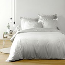 Housse de couette 2 personnes 260 x 240 cm uni 57 fils lina blanche