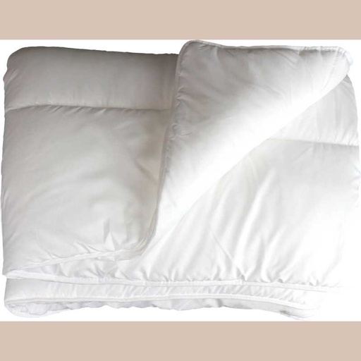 Couette 1 personne 140 x 200 cm polyester uni anti-acarien grs premium