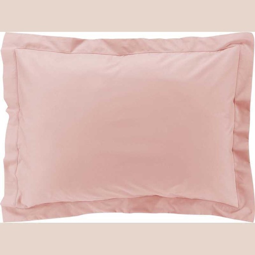 Taie d'oreiller vp 50 x 70 cm percale uni 78 fils percaline rose +p. bourdon