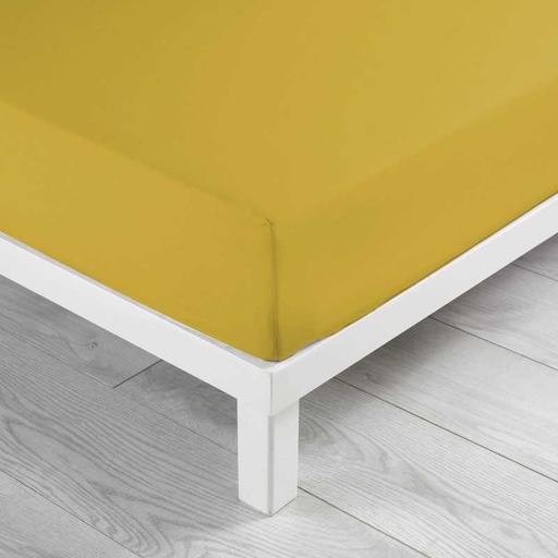 Dh 2 personnes 160 x 200 cm uni 57 fils lina ocre
