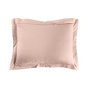 Taie d'oreiller vp 50 x 70 cm uni 57 fils lina rose +point bourdon