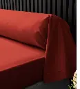 Taie de traversin 85 x 185 cm percale uni 78 fils percaline tomette +p. bourdon