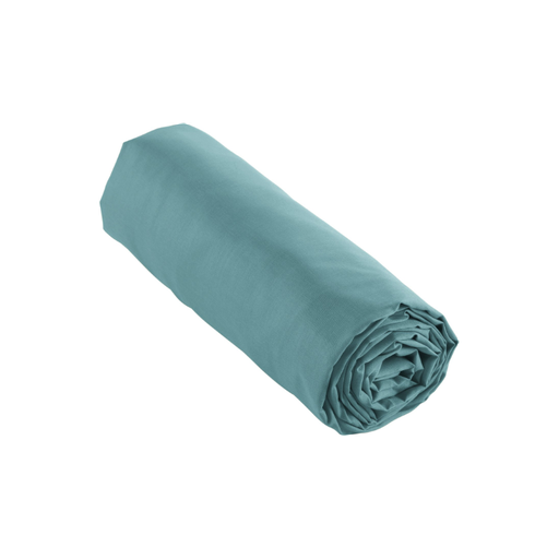 Drap housse 1 personne 90 x 190 cm percale uni 78 fils percaline tilleul