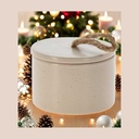 Bougie dans pot porcelaine - beige