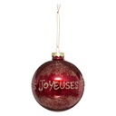 Boule de noel verre 90mm joyeuses fetes