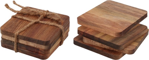 Lot de 4 sous-verre bois