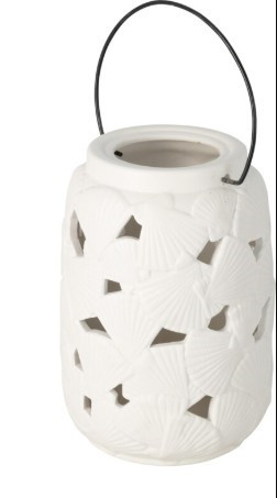 Lanterne coquille 15cm blanc