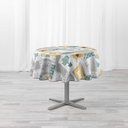 Nappe ronde (0) 180 cm polyester imp graziella jaune/vert