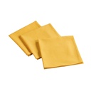 3 serviettes de table 40 x 40 cm coton uni aubeline jaune